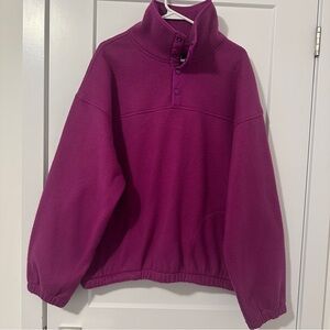 Discovery Bay Adventure Wear Vintage Fleece Purple Sweater Size Large Women’s